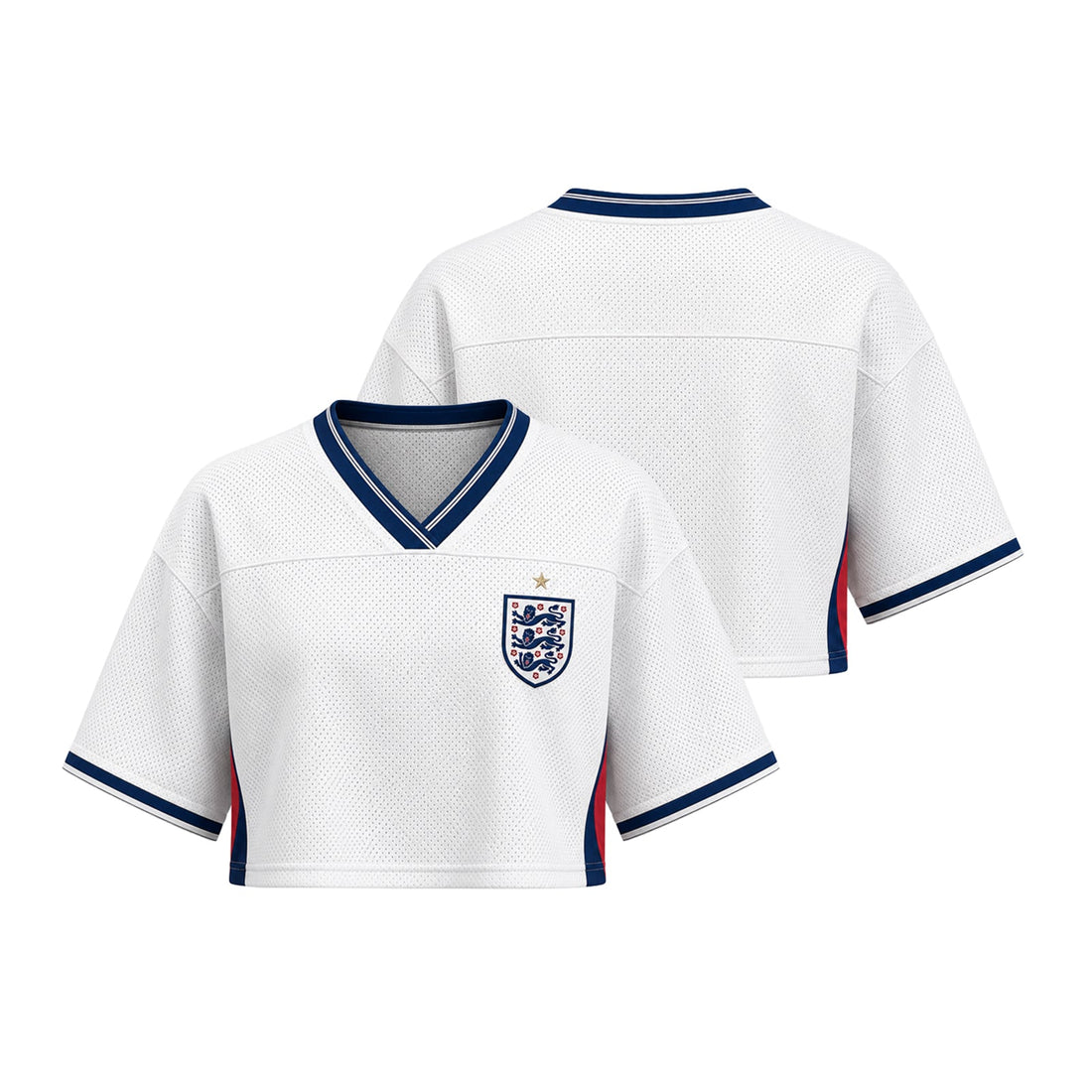 England Fashion Women V Neck Streetwear Crop Tops