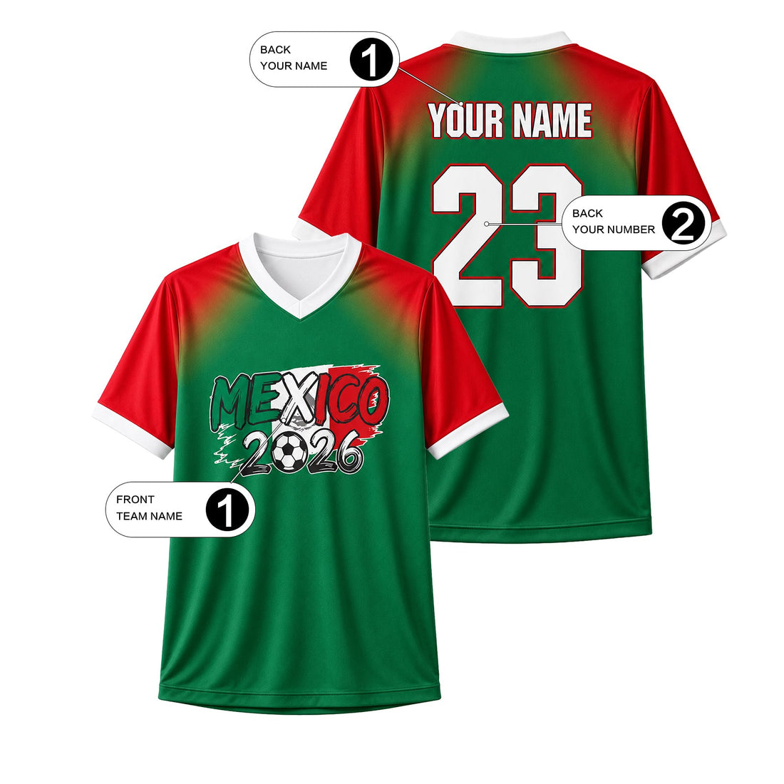 Personalized Mexico National Team Custom Football Jersey