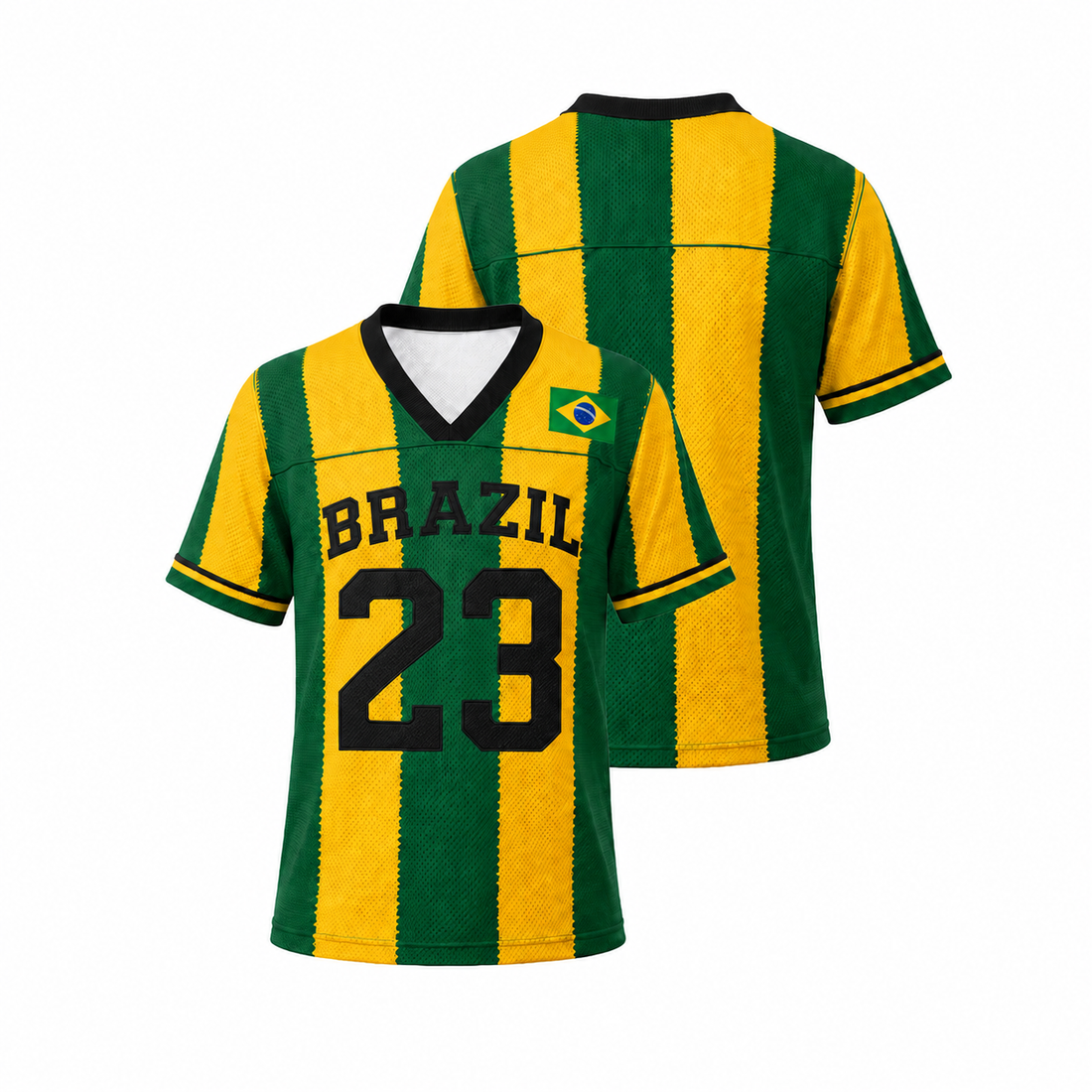 Retro Brazil Women Short Sleeve Daily Tops