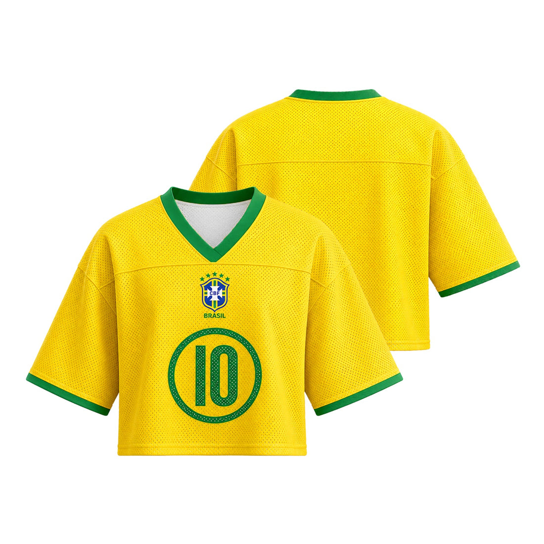 Brasil Classic Women V Neck Streetwear Crop Tops