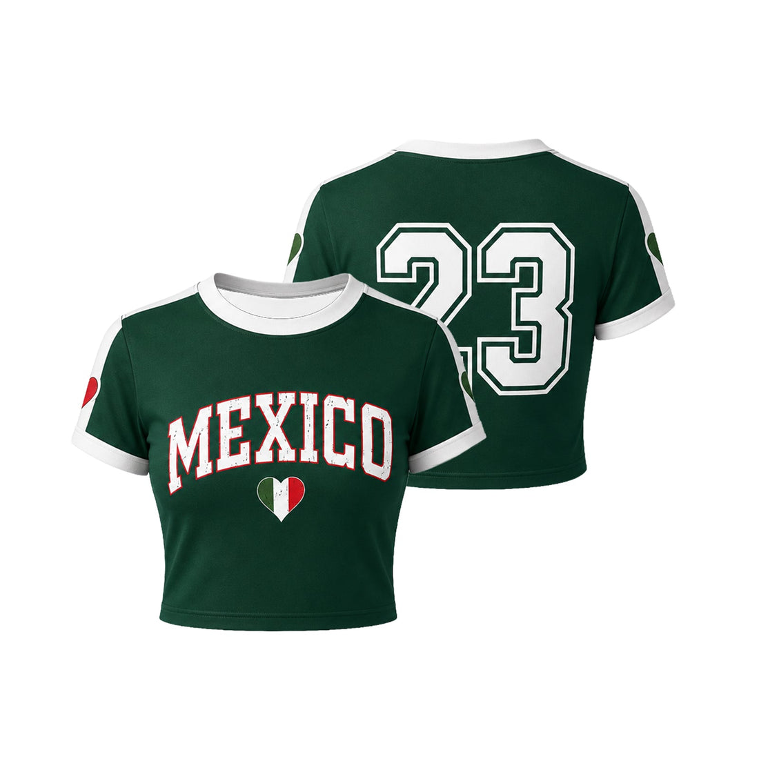Mexico Fashion Women V Neck Streetwear Crop Tops