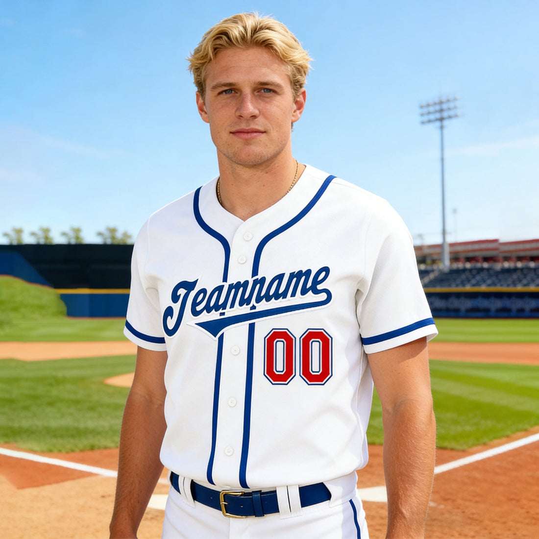 Men's Custom Baseball Jersey Solid Full Button Tops