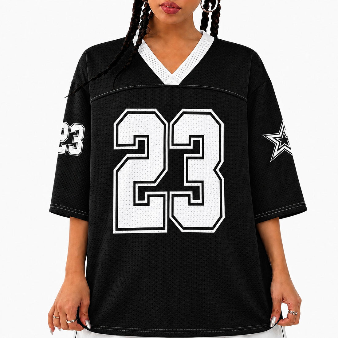 Women Hiphop Retro 23 Print  Streetwear Tops
