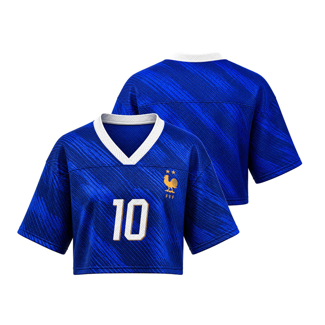 France Fashion Women V Neck Streetwear Crop Tops