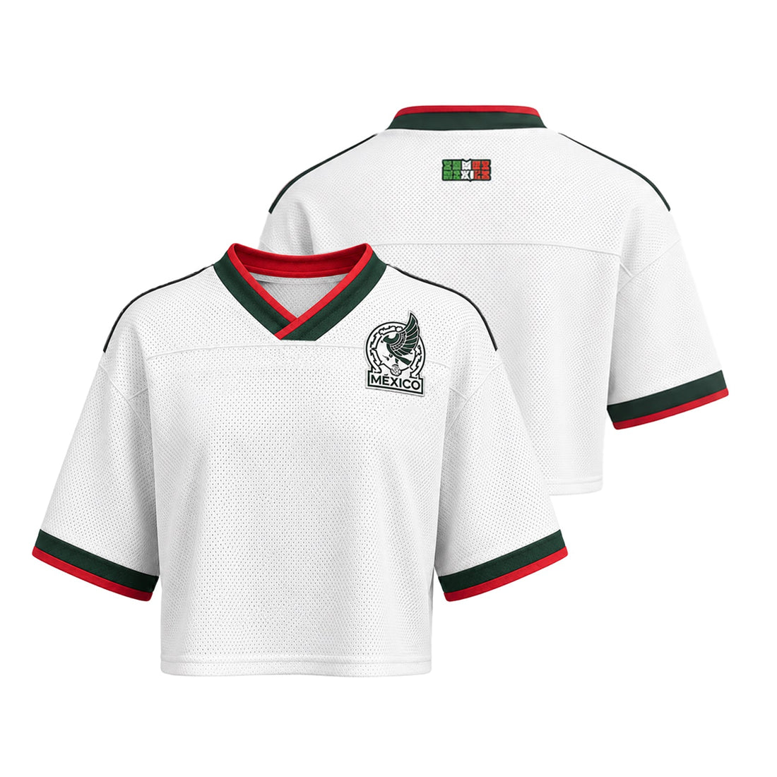 Mexico Classic Women V Neck Streetwear Crop Tops