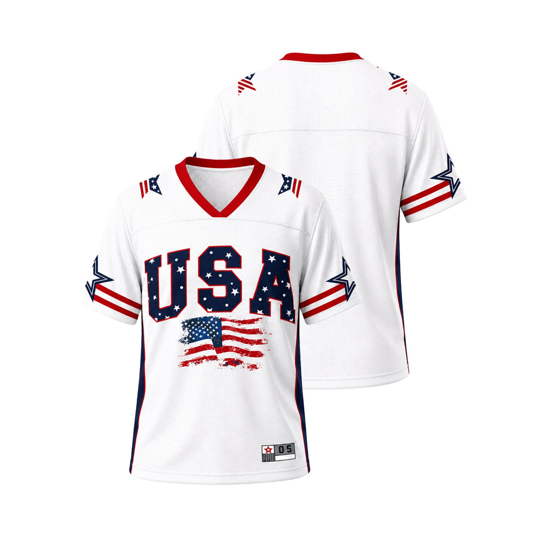 Classic USA Women Short Sleeve Streetwear Tops