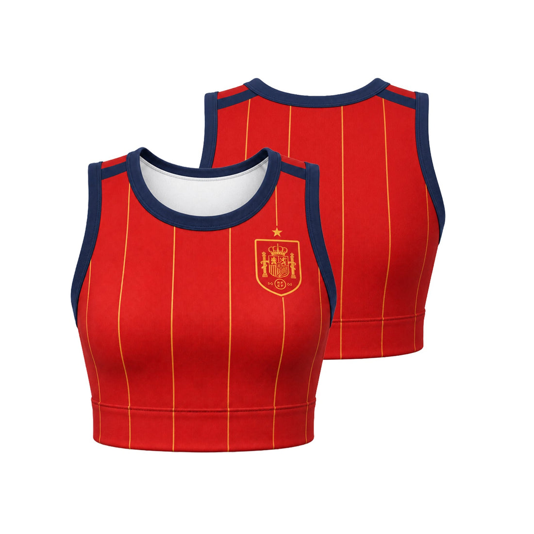 2026 Fashion Spain Women Stylish Jersey Crop Tops