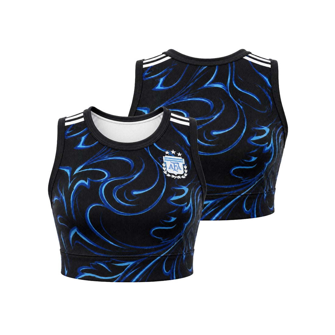 2026 Fashion Argentina Away Women Stylish Jersey Crop Tops