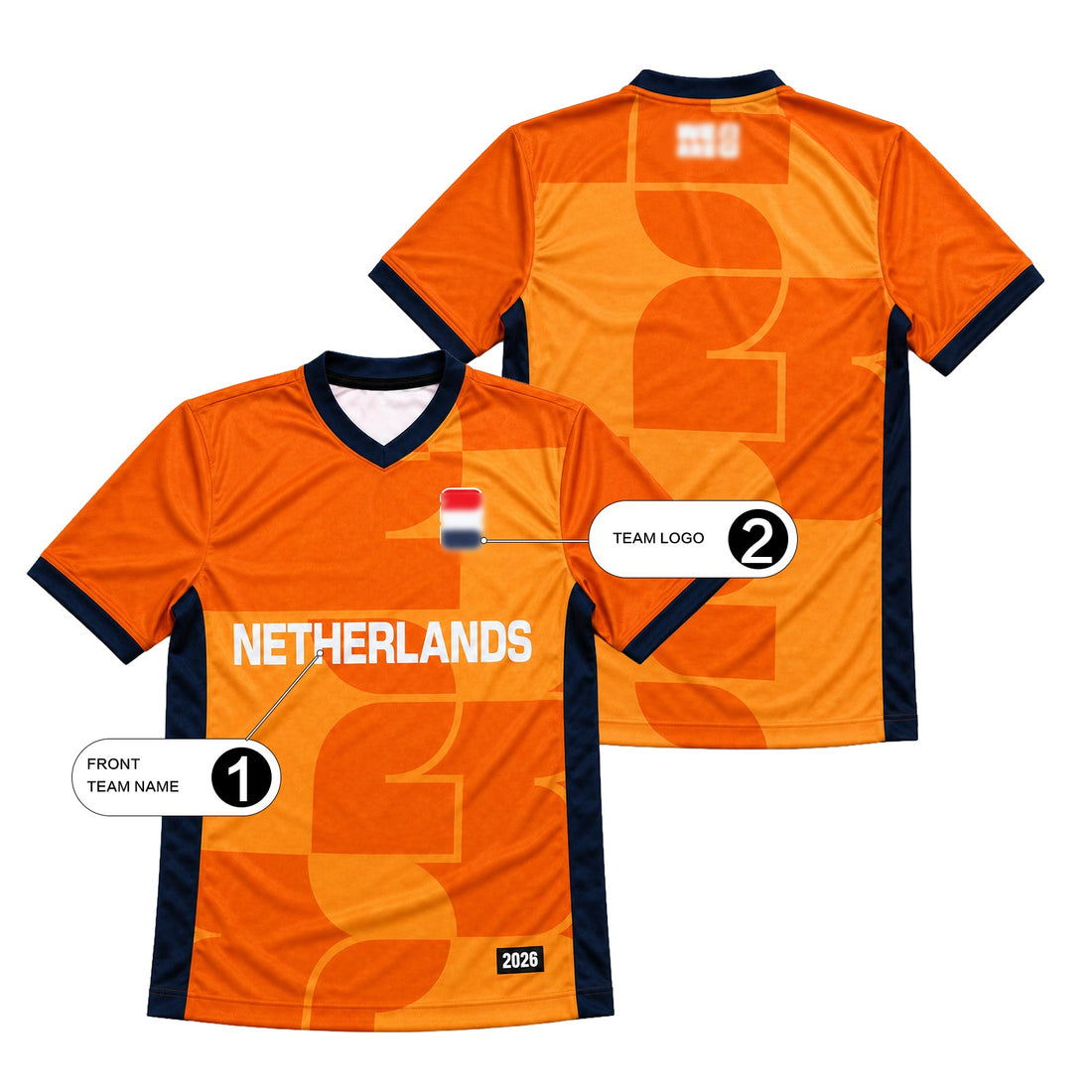 Netherlands 2026 Custom Name Logo Soccer Jersey