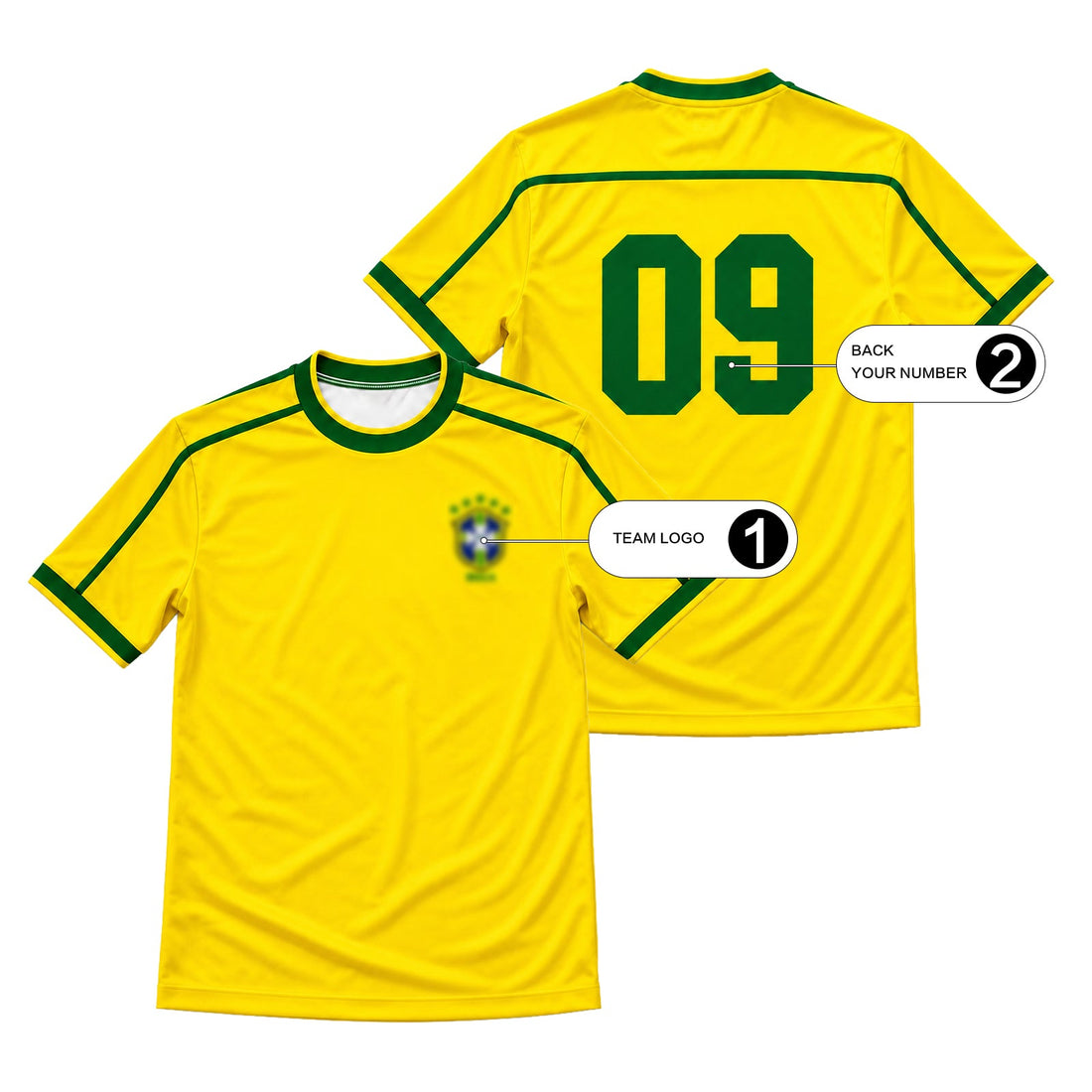 Classic Custom Brasil Soccer Jersey