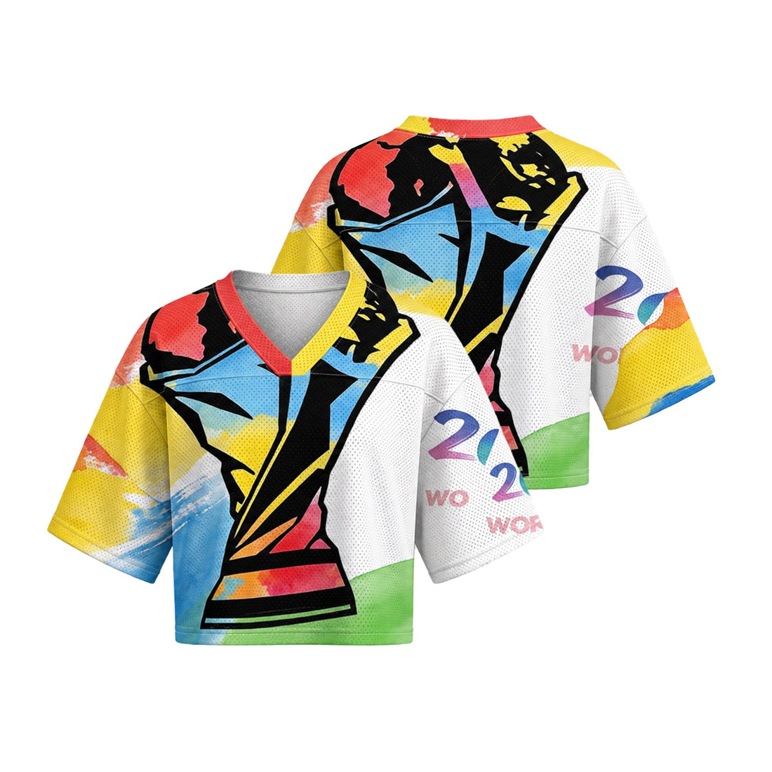 2026 Cup Fashion Women V Neck Streetwear Crop Tops
