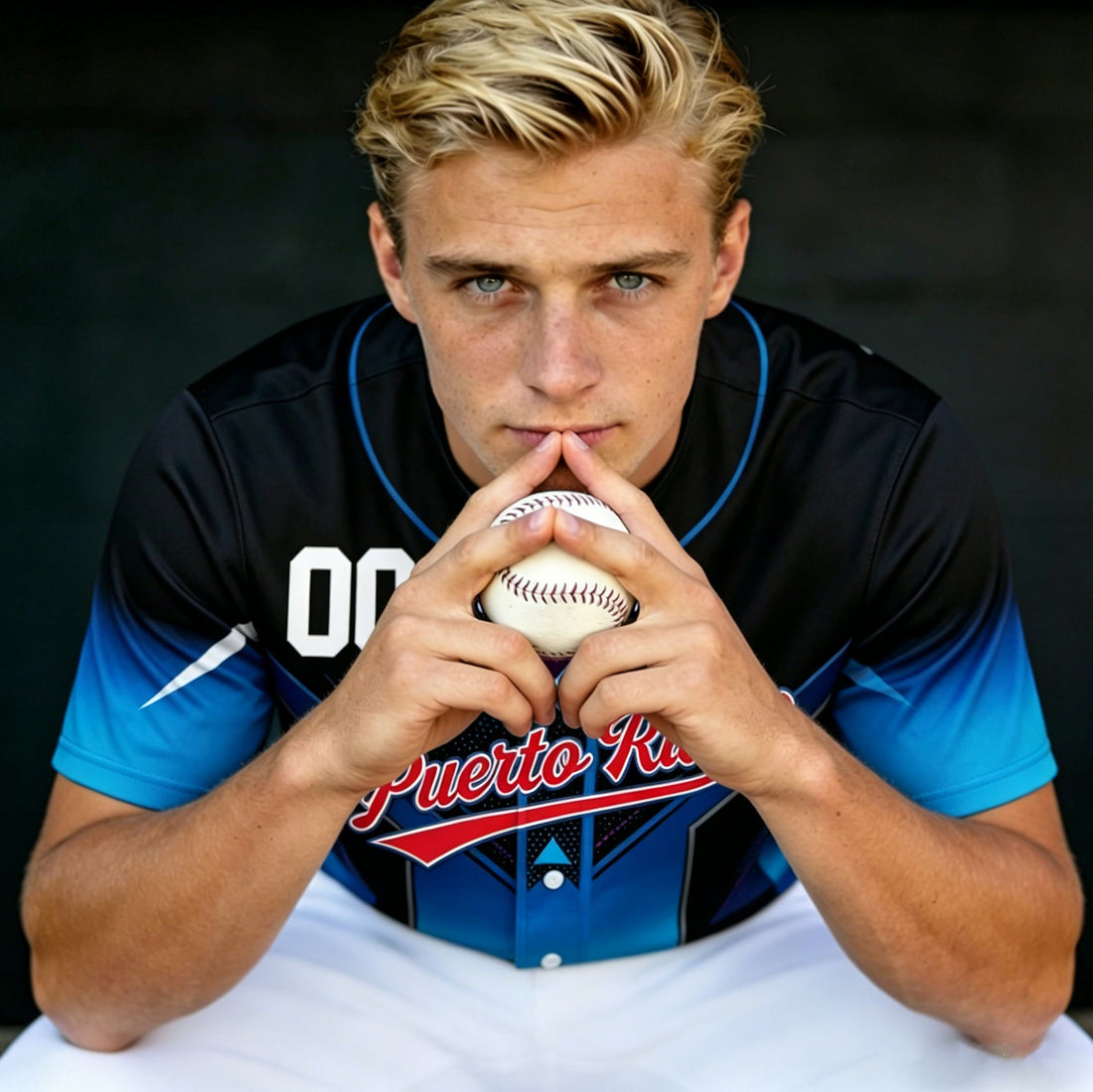 Men's Custom Baseball Jersey Classic Gradient Personalized Name Number Holiday Gifts Tops