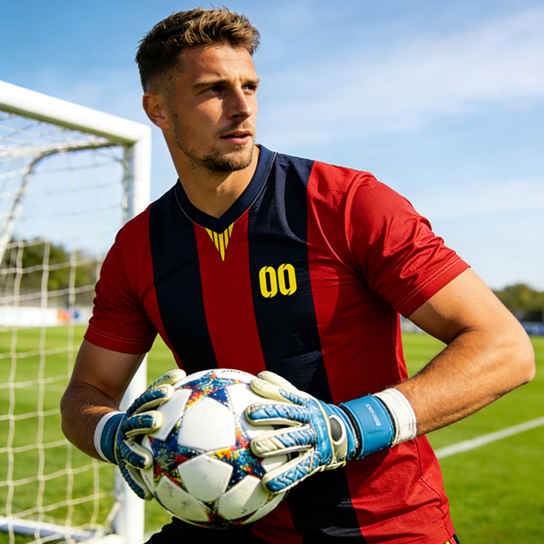 Men's Custom Soccer Jersey Stripe Uniform Tops