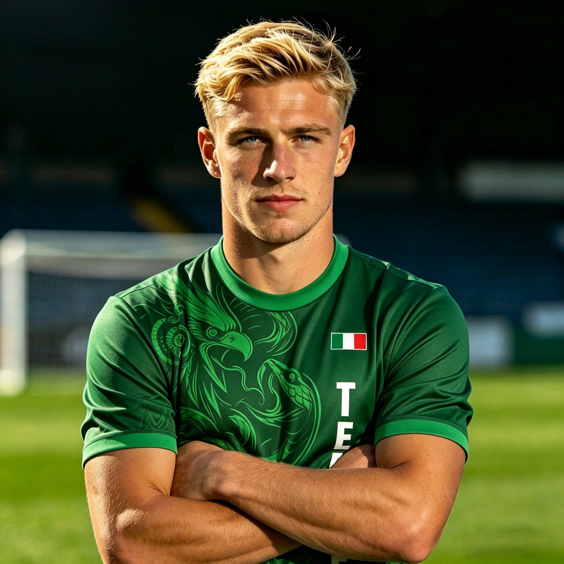 Men Green Custom Soccer Jersey Short Sleeve Personalised Jersey with Name Number Tees Tops