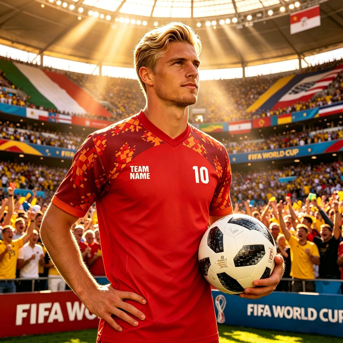 Classic Custom Football Jerseys for Men 2026 Football Match Unisex Red Workout Sport Shirts Casual Fitness Tops