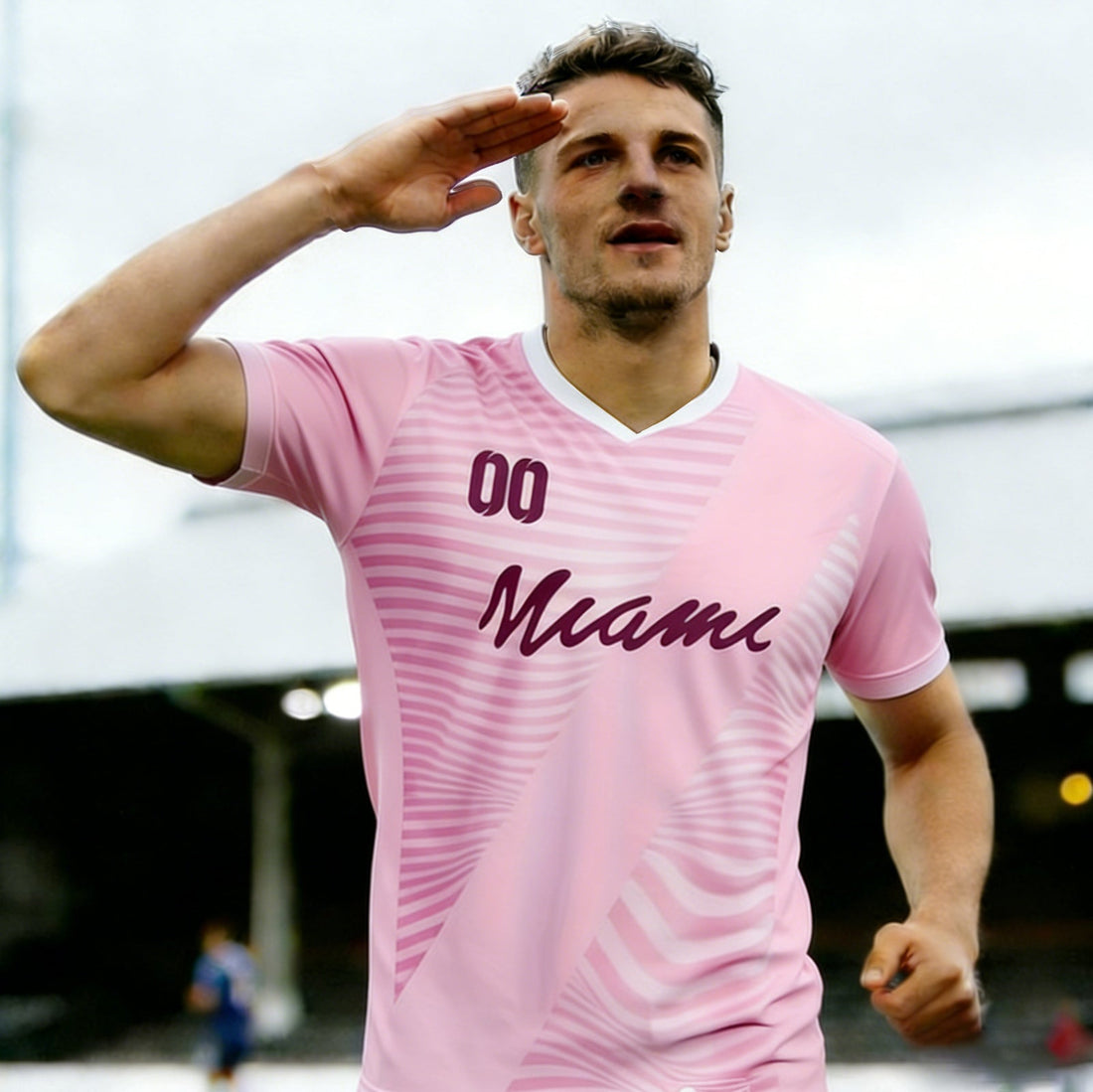 Personalized Men Soccer Jersey Retro Custom Jersey Pink Shirt for Men Tops