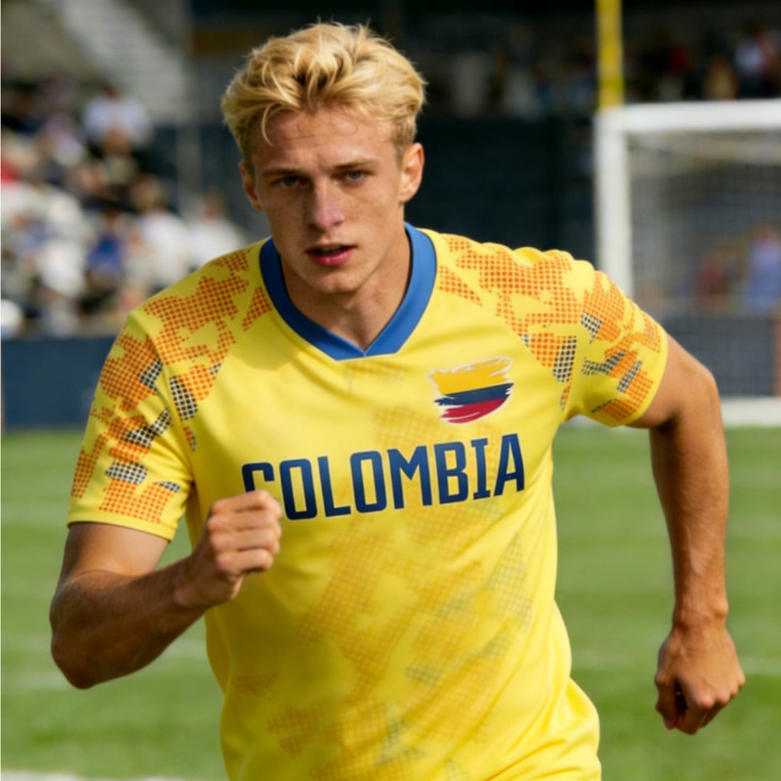 Customized Colombia Soccer Jersey, Personalized Colombia Jersey Men Soccer Shirt Team Tops Name Number