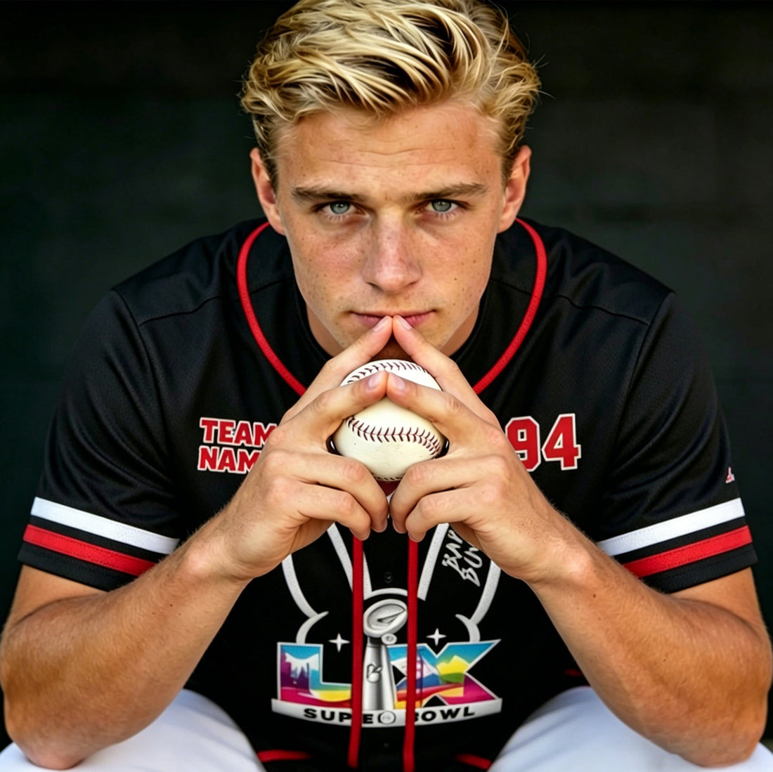 Men Custom Baseball Jersey-94 Benito Bowl Personalized Number Name