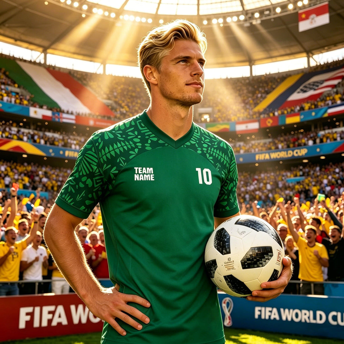 Classic Custom Football Jerseys for Men 2026 Football Match Unisex Green Workout Sport Shirts Casual Fitness Tops