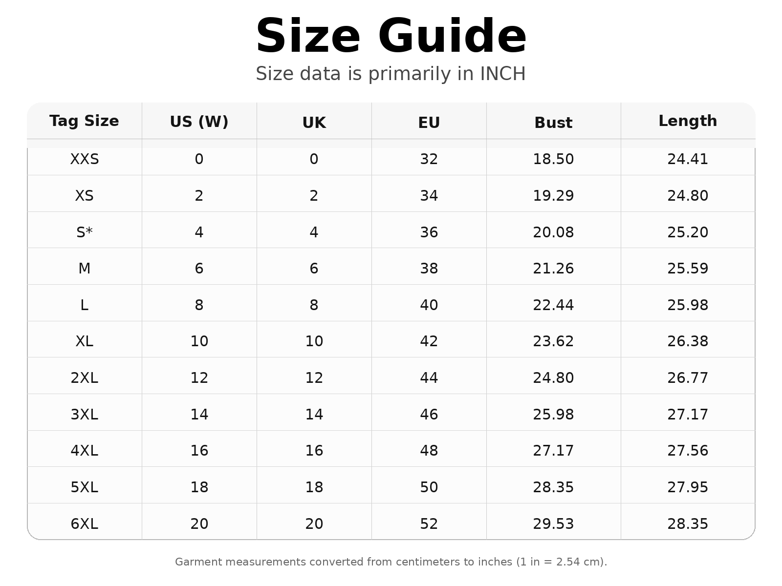 USA Women V Neck Fashion Streetwear Tops size guide