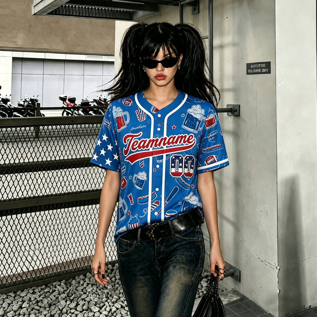 Women's Custom Baseball Jersey Beer Festival Tops
