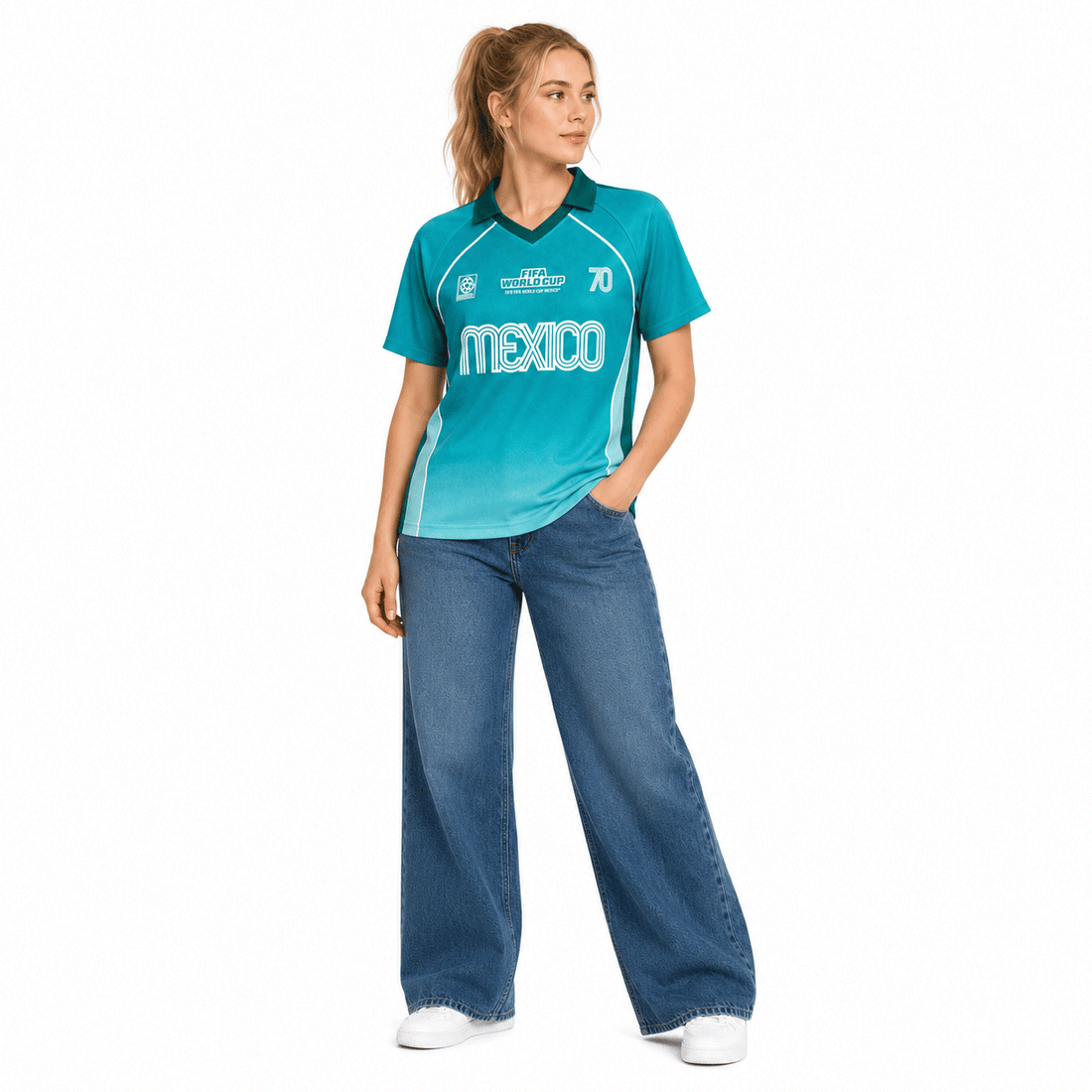 Mexico Women V Neck Fashion Streetwear Tops