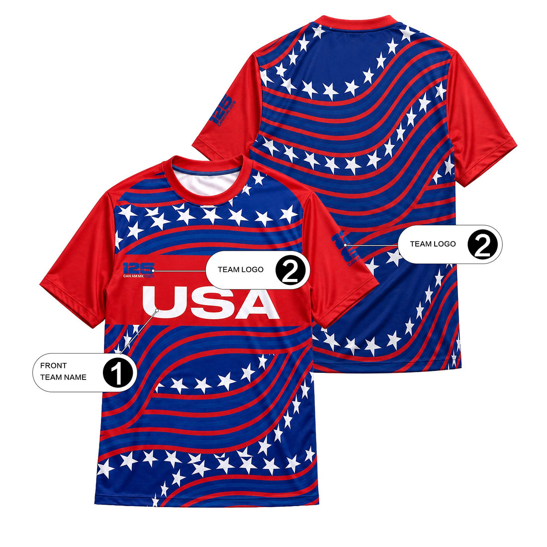2026 USA Men Soccer Custom Jersey Star Print Tops
