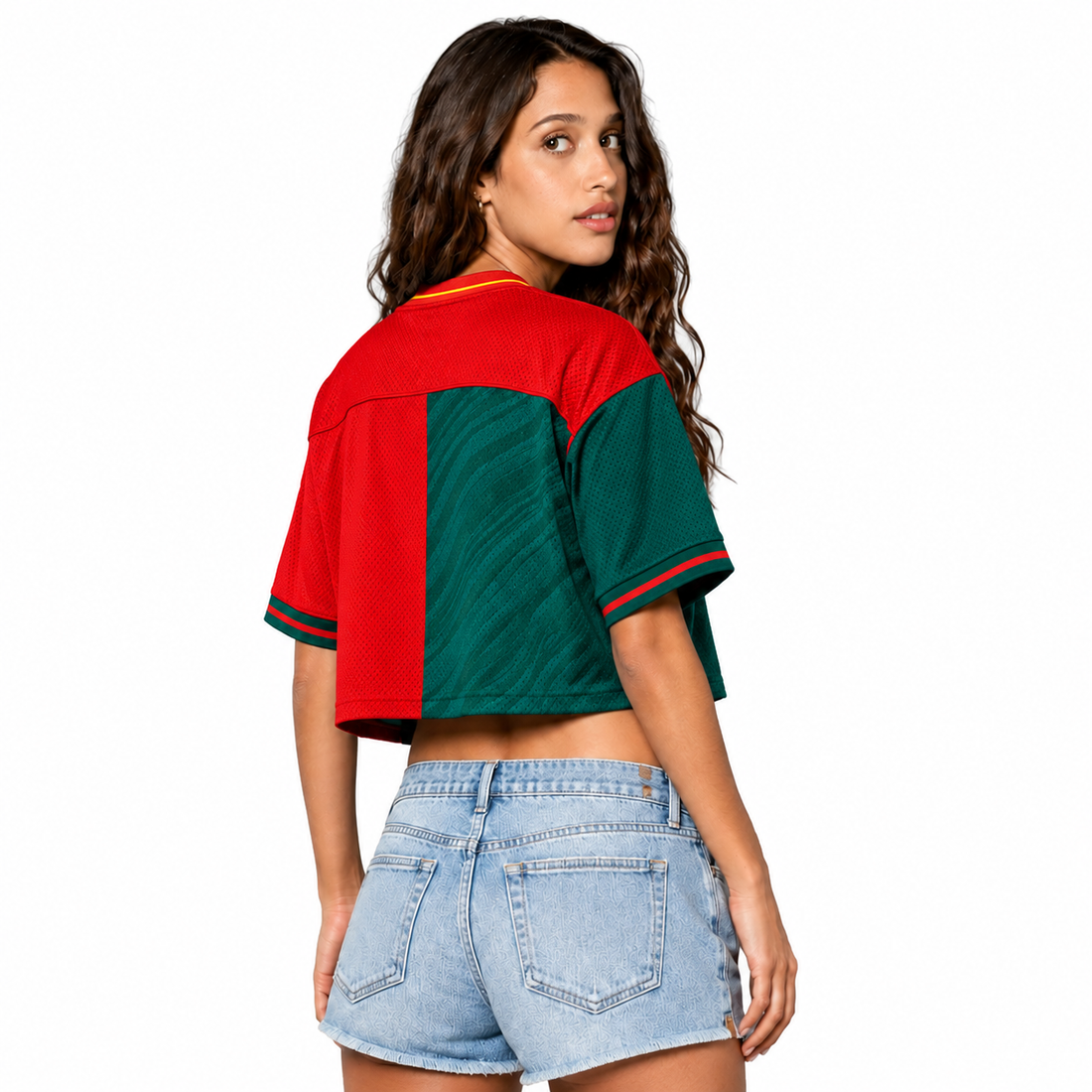 Portugal Women V Neck Fashion Crop Tops
