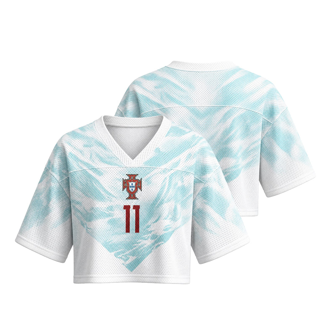 Portugal Classic Women V Neck Streetwear Crop Tops