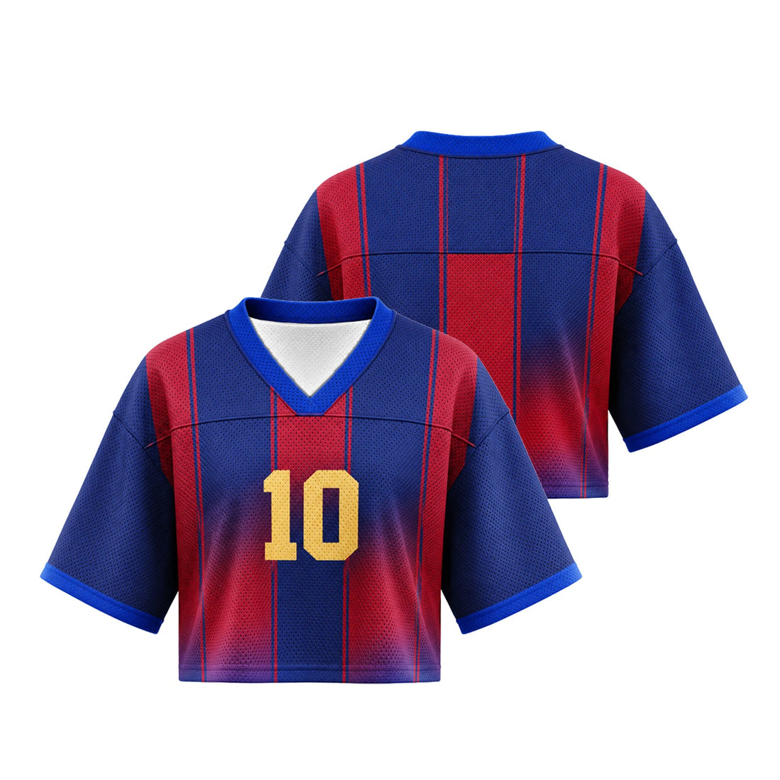 Barcelona Classic Women V Neck Streetwear Crop Tops