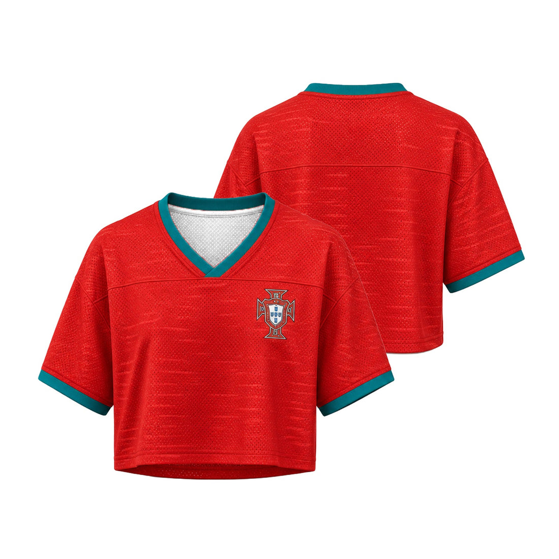 Portugal Fashion Women V Neck Streetwear Crop Tops